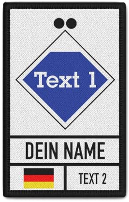 Copytec Patch Gruppenführer Person Fachgruppe Hilfswerk Personalisiert 9,8x6cm #40247
