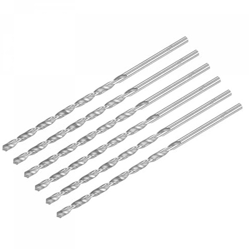 TA-VIGOR 6Pcs 5mm Extra Long Twist Drill Bits 160mm HSS Straight Shank | High Speed Steel Spiral Drill Bits for Wood, Metal, Aluminium and Plastic