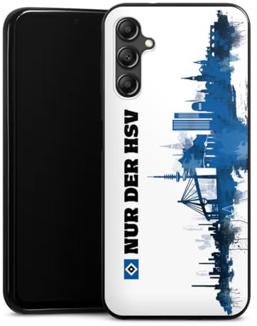 DeinDesign Slim Case extra dünn kompatibel mit Samsung Galaxy A14 5G Silikon Handyhülle schwarz Hülle HSV Offizielles Lizenzprodukt Bundesliga