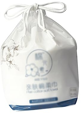 Beatifufu 300piezas Toallitas Limpiadoras Uso Para Maquillaje y Cosméticos Faciales Toalla Desechable De Algodón Unidades Para Lavarse La Cara Viajes o Casa