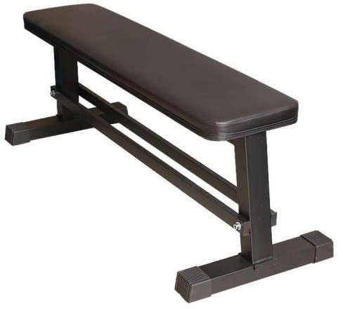 DONATIF Fitnessbank Flat Bench aus Stahl, professionelle flache Bank mit Halterung für Manubri, Fitness-Bank ohne Körper, Langhantel und Kurzhanteln