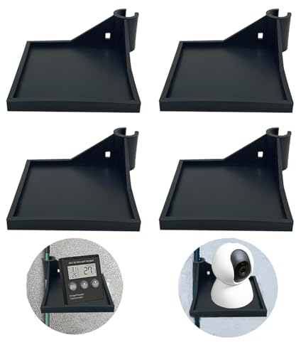 Newyuan Growzelt Eckregal, Regale für das Hygrometer, Kamera & Pflanzzubehör, 16mm Stangen (4, Schwarz)