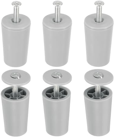 QUARKZMAN 6Pz Ferma Tapparelle plastica resistente da 40mm Tappi D'Arresto Tappo di Arresto per Tapparella in Plastica con Rondelle e Viti per Tapparelle Stecche per Tapparelle, Grigio