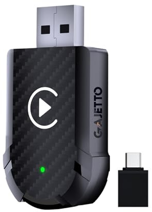 Wireless Carplay Adapter For iPhone & Android Auto – 2025 Upgraded CarPlay Wireless Adapter, Converts Wired to Wireless, Fast Plug & Play, Works with iPhone iOS 12+ & Android Auto, Cars from 2016+