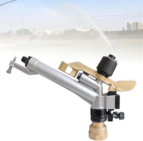 Arroseur D’Eau à Impact Impulse, Arroseur De Jardin, Pistolet De Pulvérisation D’Irrigation De 1,5 Pouce, avec Buse De Rechange, Portée D’Eau De 19 à 29 M, Arroseur à Impact Rotatif Réglabl