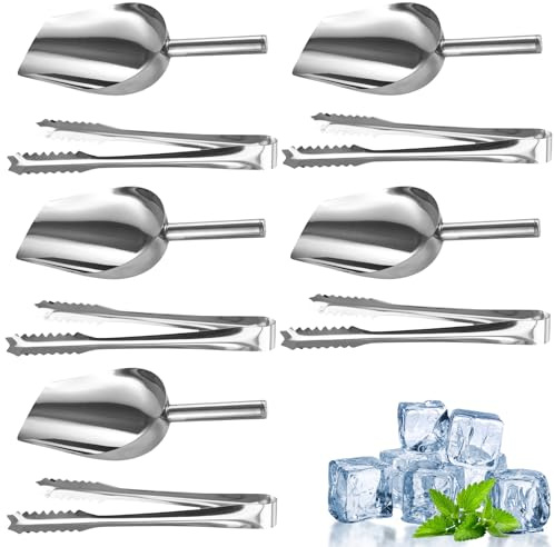 10PCS Sweet Scoops and Ice Tongs Set, Sugar Tongs, Scoops for Food, Sweet Tongs, Ice Scoop for Bar Weddings Birthdays Anniversary Parties and Dessert Buffets