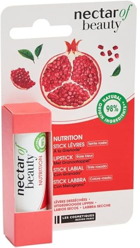 NECTAR OF BEAUTY – Stick à Lèvres Hydratation Intense à la Grenade, Texture Douceur (4g) - lot de 4 - Vendu par Lot