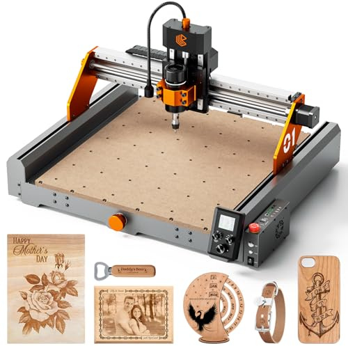 Artsian 01 CNC Router Machine 12000 RPM 300W GRBL Control 3-Axis Engraving 0.1mm Accuracy Spindle Laser Mode Switch Industrial Workrange 16.53''x16.53''x3.54'' Engraver 98% Pre-Assembled