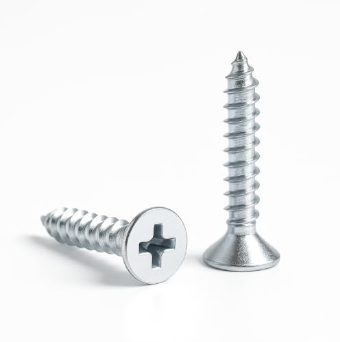 NIMA PARTS Viti a croce per truciolato a testa svasata, 50 pezzi, antiruggine (3,5 x 9,5 mm)