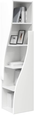 vidaXL Hörnskåp Vit 32x32x140cm Konstruerat trä, Modern och smart förvaring, rektangulär hörnskåp, hållbar dekoration, praktisk möbel