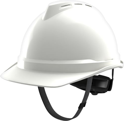 MSA V-Gard 500 Bauhelm - unbelüfteter Schutzhelm für Baustelle & Elektriker - robuster Helm nach DIN EN 397 für Arbeit