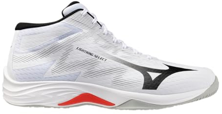 Mizuno Lightning Select Mid Volleyball, Scarpe da Pallavolo Unisex (Bianco, Sistema Taglie Calzature EU, Adulto, Numero, Media, 39)