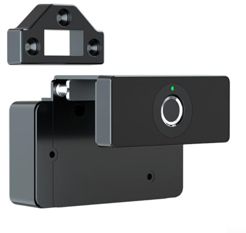 Elektronisches Schubladenschloss, 10 x 5,3 x 8 cm, Fingerabdruck- & App-gesteuertes Schrankschloss, unsichtbare Installation, kindersicher für Zuhause und Büro