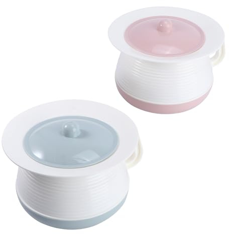 GETAJGHSD 2pcs Baby Urinal Bucket with Lid and Thickened Portable Handle, Multi-Purpose Plastic Spittoon for Toddlers, Suitable for Night Potty Training and Travel