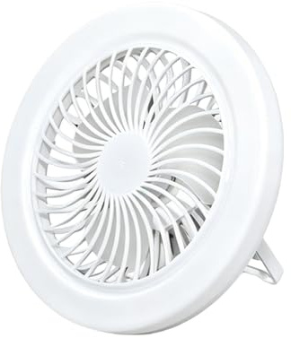 Mekalero 9Inch USB Rechargeable Camping Fan with 3 Speed Setting and 3 Color Lights for Indoor Outdoor Use Presentation Substance Fan Light
