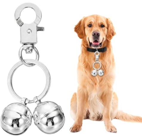 OIXEYA Campanellino Extra Rumorosi per Cani e Gatti, Pendenti per Collare Cani, Campanelle per Animali Domestici (Bronzo)