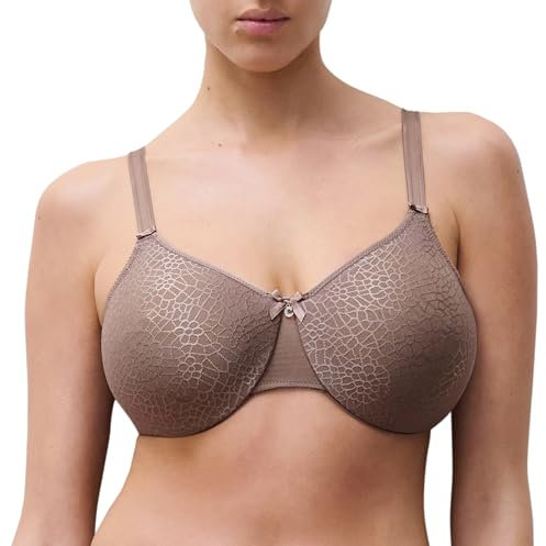 Chantelle Women's, C MAGNIFIQUE, Covering Molded Bra, Women's invisible lingerie, Hazelnut, 34F
