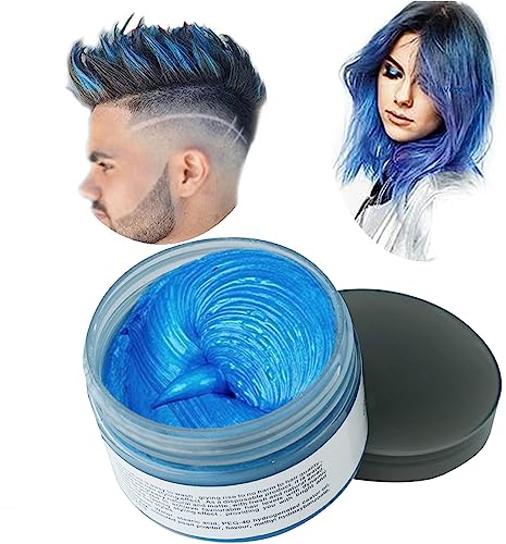 Haarfarbe Wachs, natürliche Matte Frisur für Party. Cosplay, Halloween (blau)