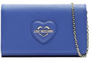 Moschino Borsa donna Love tracolla ecopelle saffiano blu oceano B24MO154 JC4268 Piccola