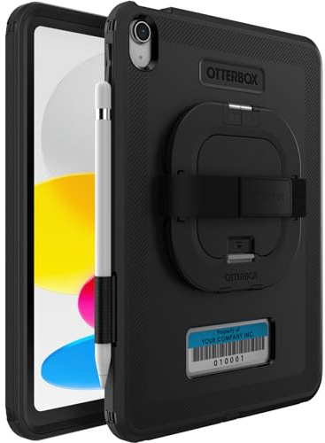 OtterBox Defender Kickstand Hülle für Apple iPad 10th, ultrarobuste Schutzhülle mit integriertem Displayschutz, 2X getestet nach Militärstandard, Schwarz