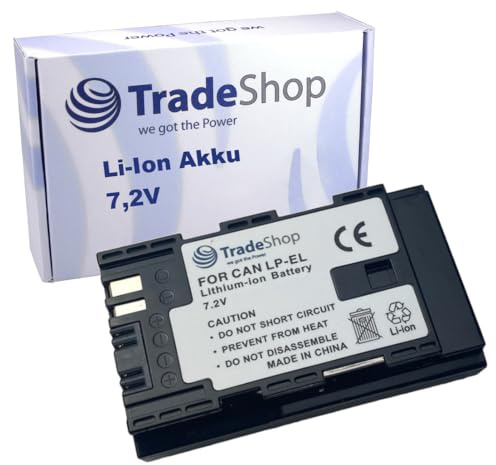 Trade-Shop Li-Ion Akku 7,2V / 2600mAh kompatibel mit Canon EL-1 Speedlite Flash Blitzgerät, Ersatz für Canon LP-EL