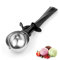 Cuillère à Glace 70 mm en Acier Inoxydable, 90 ml – avec Déclencheur et Poignée Ergonomique, pour Crème Glacée, Melon, Pâtisserie