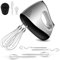 Batidora de Varillas 500W 5 Velocidades y Función Turbo con Varilla de Globo, Batidoras, Garfios Amasadores, Separador de Huevos, Espátula y Soporte de Almacenamiento para Repostería