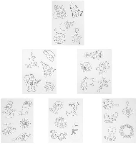 Gatuida Schrumpffolien für Weihnachtsbasteln Schrumpfmaterial für Diy-projekte Weihnachtsschrumpffolien zum Selbermachen Langlebig und Praktisch