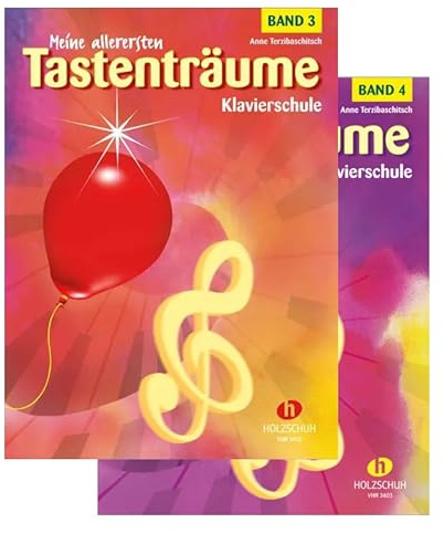 Anne Terzibaschitsch: Meine allerersten Tastenträume - Klavierschule für Kinder Band 3 + 4 (Set), Ausgabe inkl. Notenheft (Musiknoten/sheet music), 9783920470047 + 9783940069603, VHR3402 + VHR3403