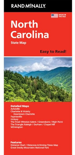 Rand McNally Easy to Read: North Carolina State Folded Map