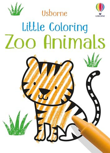 Little Coloring Zoo Animals: Simple Pictures to Practice Pen Control and Learn About Zoo Animals for Children (Ages 3-5)