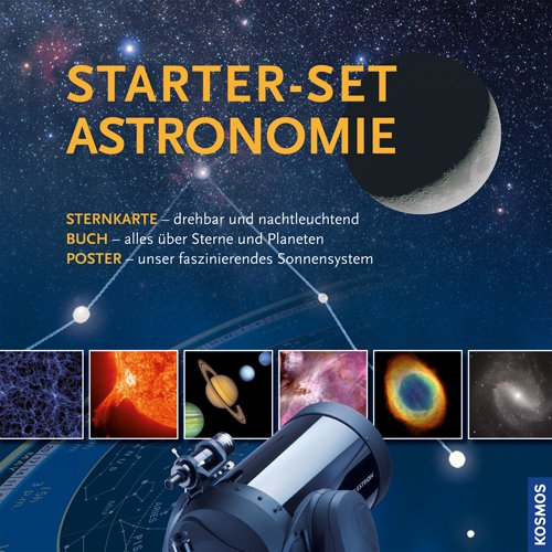 Starter-Set Astronomie: Nachtleuchtende Sternkarte, Buch und Poster
