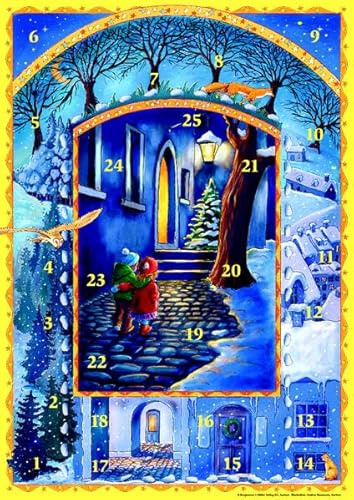 Adventskiesel auf dem Weihnachtsweg: Fensterbild-Adventskalender mit Begleitheft