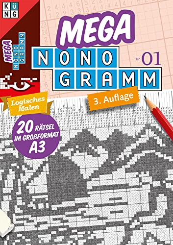 Mega-Nonogramm 01 (XXL Japanese Puzzles): 20 Rätsel in Großformat A3 (Mega Nonogramm Mappe, Band 1)