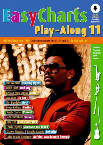 Easy Charts Play-Along: Die größten Hits spielerisch leicht gesetzt. Band 11. C/Eb/Bb-Instrument.