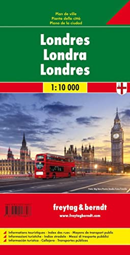 London, Stadtplan 1:10.000: Touristische Informationen, Straßenverzeichnis, Öffentliche Verkehrsmittel (freytag & berndt Stadtpläne)