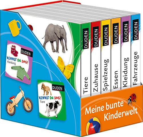 Duden 12+: Kennst du das? Meine bunte Kinderwelt (Würfel): 6 Mini-Bücher (Pappbilderbuch Bücher-Würfel, Band 1)