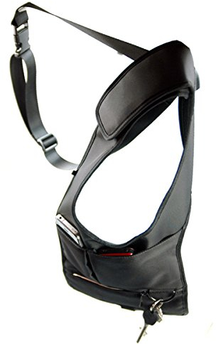 Leorx Multifunktions-Schultertasche, Umhängetasche für Herren, Schwarz