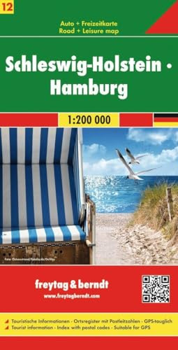 Schleswig-Holstein - Hamburg, Autokarte 1:200.000, Serie Deutschland Blatt 12: Autokarte. Touristische Informationen. Ortsregister mit Postleitzahlen. ... (freytag & berndt Auto + Freizeitkarten)
