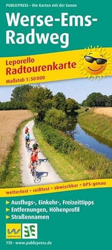 Publicpress Leporello Radtourenkarte Werse-Ems-Radweg 1:50.000: Leporello Radtourenkarte mit Ausflugszielen, Einkehr- & Freizeittipps, Entfernungen, ... 1:50000 (Leporello Radtourenkarte: LEP-RK)