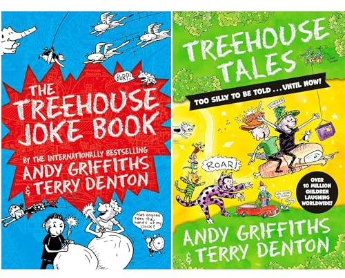 The Treehouse Series by Andy Griffiths & Terry Denton: The Treehouse Joke Book & Treehouse Tales - Two Hilariously Silly Companion Books Filled with Laughs & Wacky Doodles (2-Book Set)