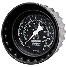 Manometer stoßgesichert für Handreifenfüller Ø 80 mm (0-25 bar (Anschluss: 15,9 mm Stutzen))