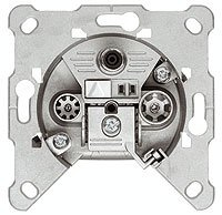 GIRA Triax Serie Standard 55 - reinweiß glänzend (EDA 302F) 3-fach SAT-Dose - Zubehör
