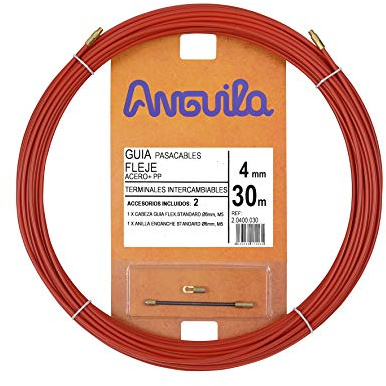 Anguila Guía Pasacables Acero-Propileno Rojo ⌀4mm 30m T.Intercamb