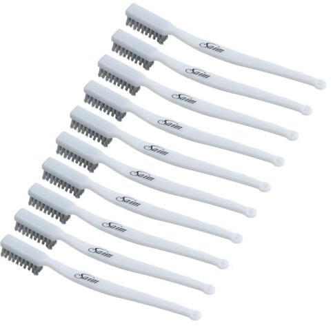 Saim 10PCS 7 inch Wire Brushes Set, Stainless Steel Handle Scratch for Cleaning Welding Slag, Stain and Rust for Kitchen Industrial Welding Slag Walnut Carving Gaps Rust Removal