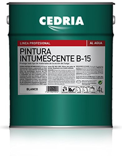 Pintura Intumescente Cedria protector fuego madera B-15 4 litros