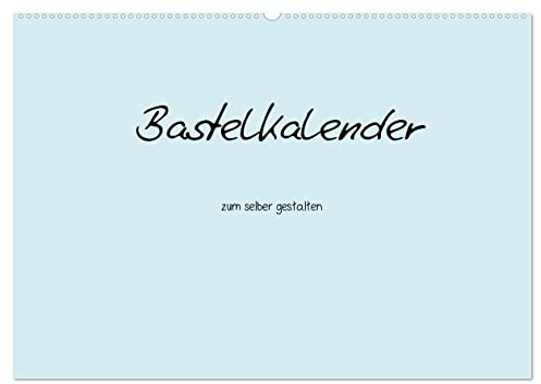 Bastelkalender - hell Blau (Wandkalender 2026 DIN A2 quer), CALVENDO Monatskalender (CALVENDO Hobbys)