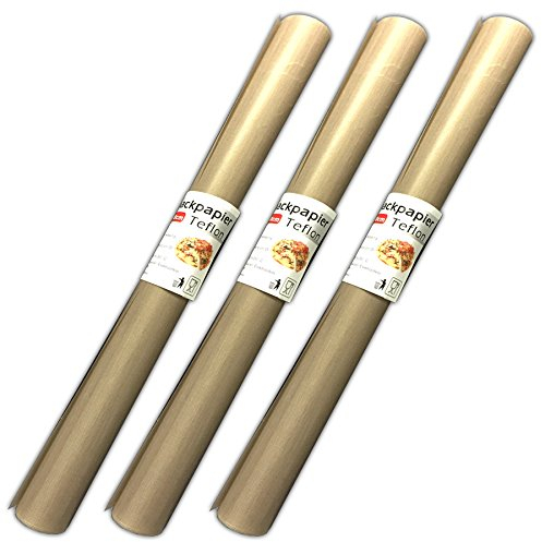 HAC24 3 Stück Antihaft Dauerbackfolie Backpapier Teflon Dauerbackpapier Backtrennfolie