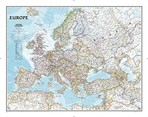 Europe Classic, Tubed: Wall Maps Continents (National Geographic Reference Map)
