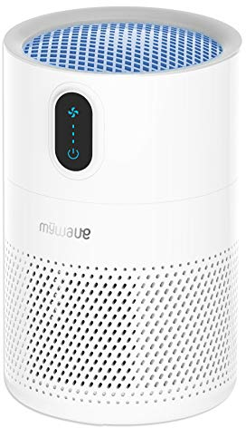 My Wave - Purificatore d'Aria - Aiuta a Eliminare Particelle Nocive - Purificatore con Luce Ultravioletta - Pannello di Controllo Touch - 3 Velocità e Modalità Notte - Portata di 16m²